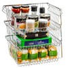 SANNO Stacking Baskets Bin Baskets Wire Storage Baskets Organization Farmhouse