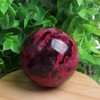 Acxico 1Pcs Peach Blossom Stone Jade Ball Crystal Sphere Healing