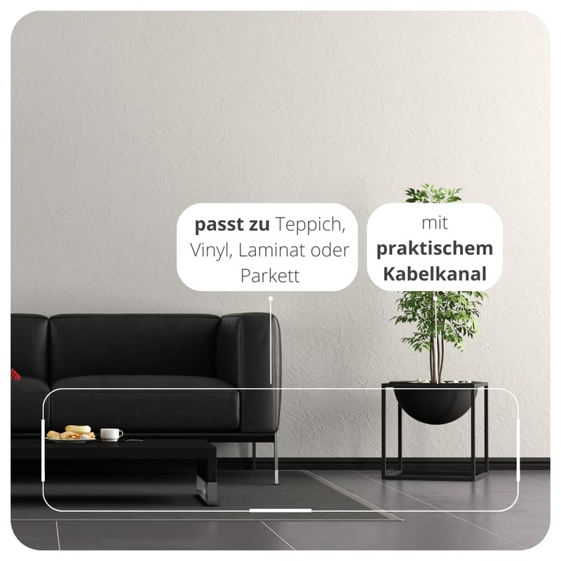 Reese Skirting Boards MDF Black Weimar Profile 80 mm