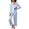 Ekouaer Womens Silk Satin Pajama Sets 2 Piece Sleepwear Pjs