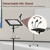 MAHANCRIS Podium Stand with Microphone Stand, Standing Desk and Laptop