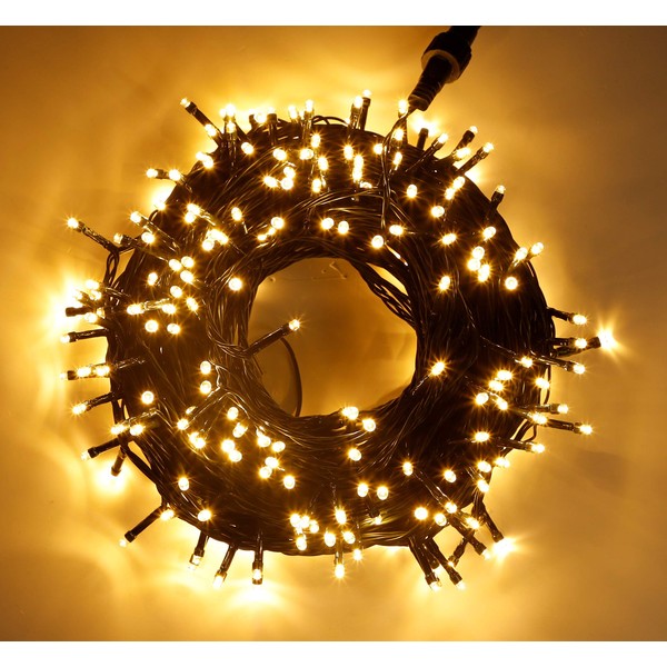 kemooie Christmas Decorative Mini Lights, 300 LED 99ft Green Wire