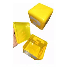*12cajita Cubo Mario Bros De Plástico Para Dulces Y Fiestas