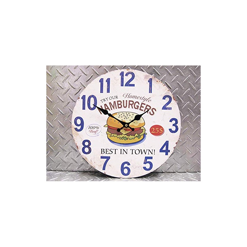 American Wall Clock, 13.4 inches (34 cm), Hamburger A111, Wall