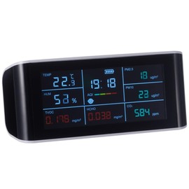 byepica 9-in-1 Air Quality Tester, Portable Indoor Co2, Voc, Formaldehyde, Pm2.5, Aqi Sensor, Plus 4 Additional Monitors