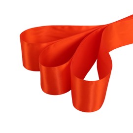 Ribbonitlux 2" wide Double Face Satin Ribbon 25 Yards (761-Autumn Orange）, Set For Gift Wrapping, Party Decor, Sewing Applications, Wedding and Craft