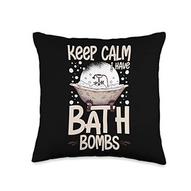 Bath Bombs Making Bathing Bomb Bubble Lavender Throw Pillow