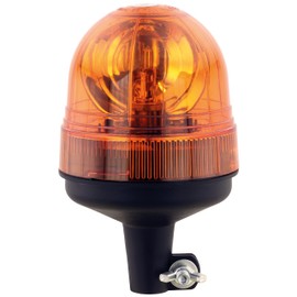 Halogen Beacon Orange Large with Fixed Base, Indicator Light 12 V 24 V, ECE R65 Road Traffic Approval, Car Warning Light