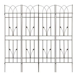 Plant Trellis for Climbing Plants Outdoor, 4 Pack 71" X 17.7" Garden Backyard Vegetable Trellis for Flowers, Roses, Morning Glory, Peas Vines, Rustproof Waterproof, Brown
