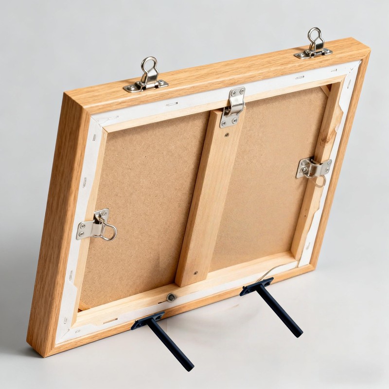 2Pcs Metal Picture Stands with Easel Back for Picture Frame