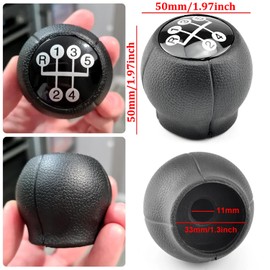 Juttzzei Vauxhall Car Gear Shift Knob, Manual Gear Knob 5 Gears for Vauxhall Opel Corsa B Corsa C Combo C Vectra B Astra G Astra F Meriva A Shift Lever ABS Plastic Vauxhall Corsa C Gear Knob Black