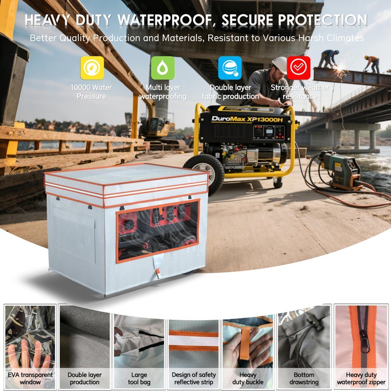 Generator Covers While Running,Generator Covers,28X20X20Inches,Top Can be Refuel, for 3000-5000W