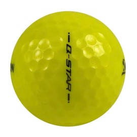 Srixon Q-Star Recycled Golf Balls, AAAAA Grade, Mint Condition (Yellow, 48 Balls)