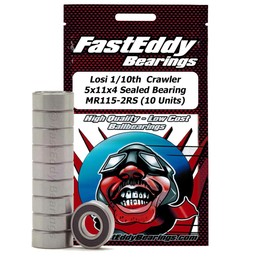 FastEddy Bearings Compatible with Losi 1/10th Crawler 5X11X4 Sealed Bearing MR115-2RS (10 Units)