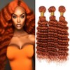 Ginger Deep Curly Bundles Human Hair Color 350 Deep Wave