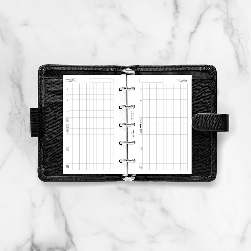 Filofax Organizer Refill, Mini Size, Finances Refill, White Paper, 4.125"