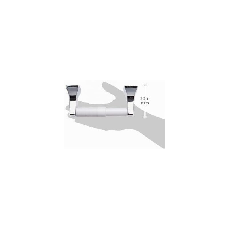 Moen P5050 Soporte de papel de baño, contemporáneo, blanco (White