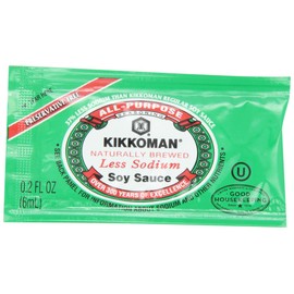Kikkoman Less Sodium Soy Sauce Packets, 0.2 Fl Oz (Pack of 200)