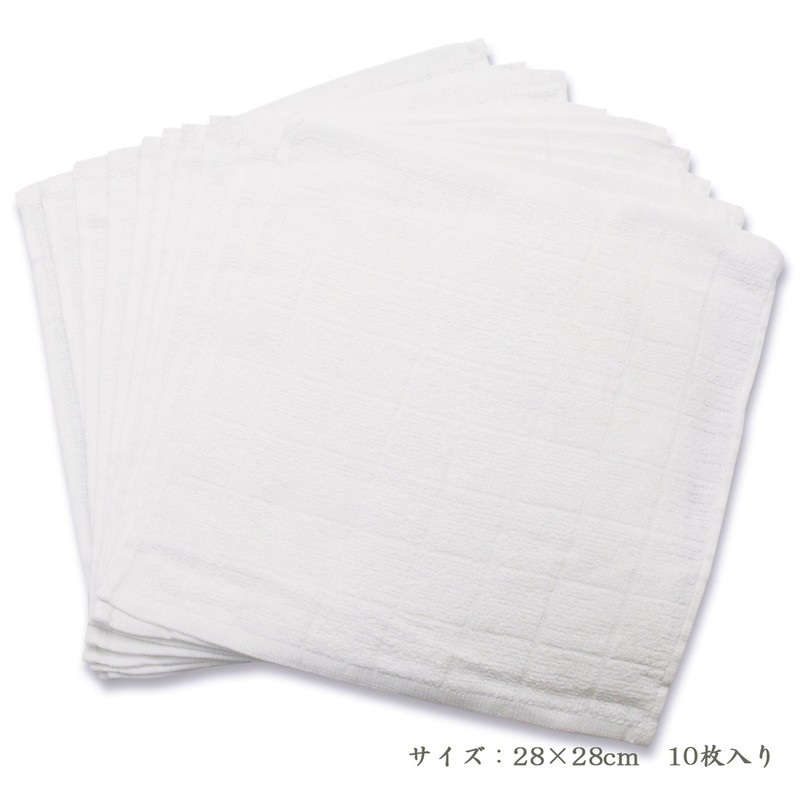 Grid Pattern Hand Towels, For Commercial Use, 10 Pieces, 100%