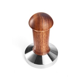MOJAE 51mm Espresso Tamper, Coffee Tamper, Espresso Press Tool with 304 Stainless Steel Flat Base and Wooden Handle for Barista Espresso Machines, Fits for 51mm Portafilter