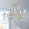 WUZUPS Crystal 5-Light Candle Chandelier Pendant Flushmount Ceiling Light Modern
