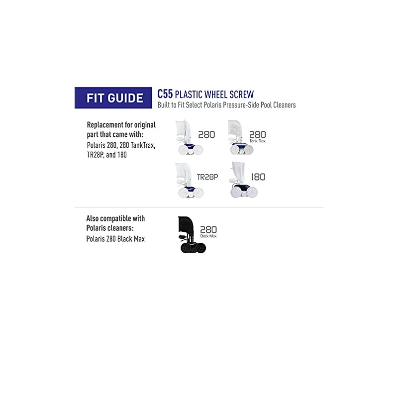 Zodiac C55 Plastic Wheel Screw Replacement