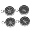 WHAMVOX 4pcs Portable Keychain Compass Compact Aluminum Alloy Navigation Pendant
