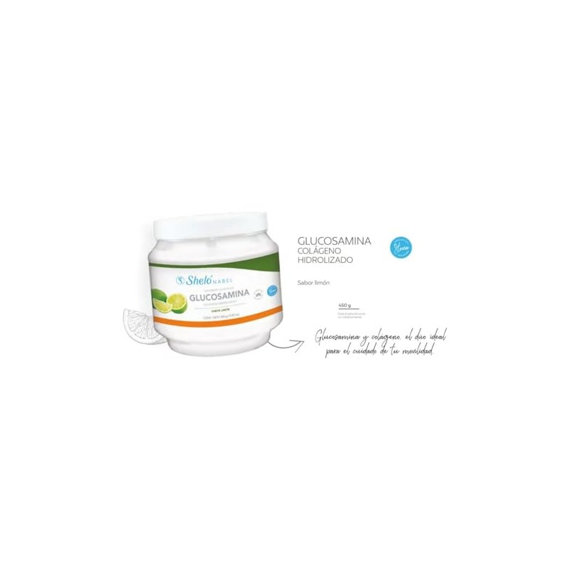 Pack 2Pz Colágeno Hidrolizado y Glucosamina Limón Suplemento Alimenticio 450g