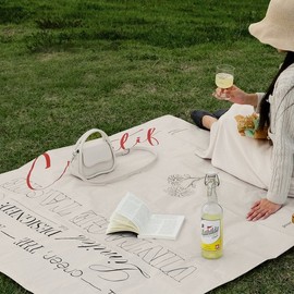 Aesthetic Lettering Picnic Mat Picnic Mat 3ea