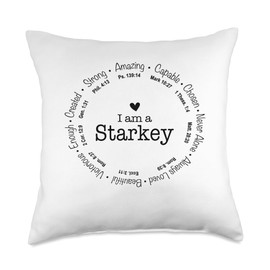 Starkey Family Name - Mom Name Mothers Day Throw Pillow