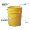 5 Gallon Yellow Pail with Easy Peel Lid