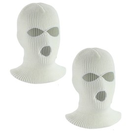 Lunali Headrest Cover, Set of 2, Balaclava, Easy to Install, Universal Headrest Cover, Hat Type, Protection for Cars, Car Accessories, White