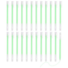 PATIKIL 24 Pcs Colored Gel Pens, 0.5mm Fine Point Pastel Gel Pens High Light Ink for DIY Projects Painting Journaling Notebook Black Paper Drawing, 15cm Length Green Ink