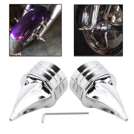 Unbranded Chrome Front Axle Nut Covers For Harley Touring Road King FLHR Dyna Super Glide