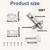 Hidden Internal Door Lock with Star Key, 2 Pairs Mortice