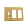 Leviton 3-Gang 1-Toggle 2-Decora/GFCI Device Combination Wallplate, Standard Size, Thermoset,