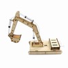 Manual DIY Model Toy Hydraulic Wooden Excavator Assembly Model Set