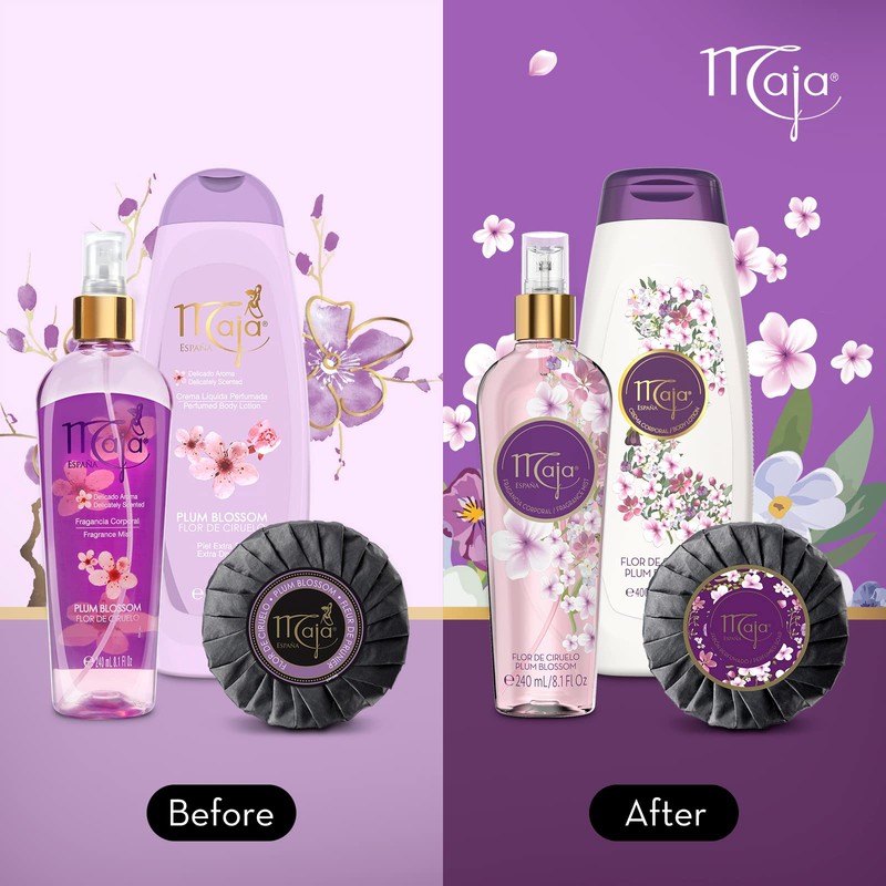 Maja Plum Blossom Body Lotion, Perfumed Body Lotion with Almond