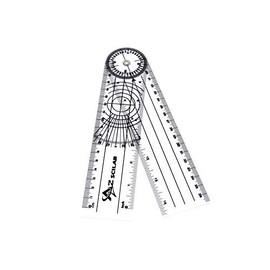 A2ZSCILAB Plastic 8" Spinal Goniometer 360 Degree ISOM Physical Therapy Angle Protractor Ruler