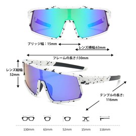 Feisedy B1234 Kids Polarized Sunglasses, Sports Sunglasses, For Children, UV400, UV Protection, TAC, Ultra Lightweight, 0.7 oz (20 g), Golf, Jogging, Baseball, Bass, Fishing, Climbing, Bicycle,