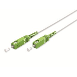 goobay 59596 Fibre Optic Cable (FTTH) / Singlemode (OS2) Simplex/SC APC (8°) Male to SC-APC (8°) Male/Light Wave Cable / 3 m