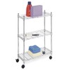 Whitmor Supreme Laundry Cart and Versatile Storage Solution - Chrome