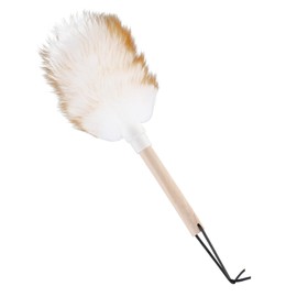 Lambswool Duster Solid Wooden Handle Lamb Wool Duster Feather Dusters for Cleaning Ceiling Fan Window Blinds Furniture Figurines Car, 13 In