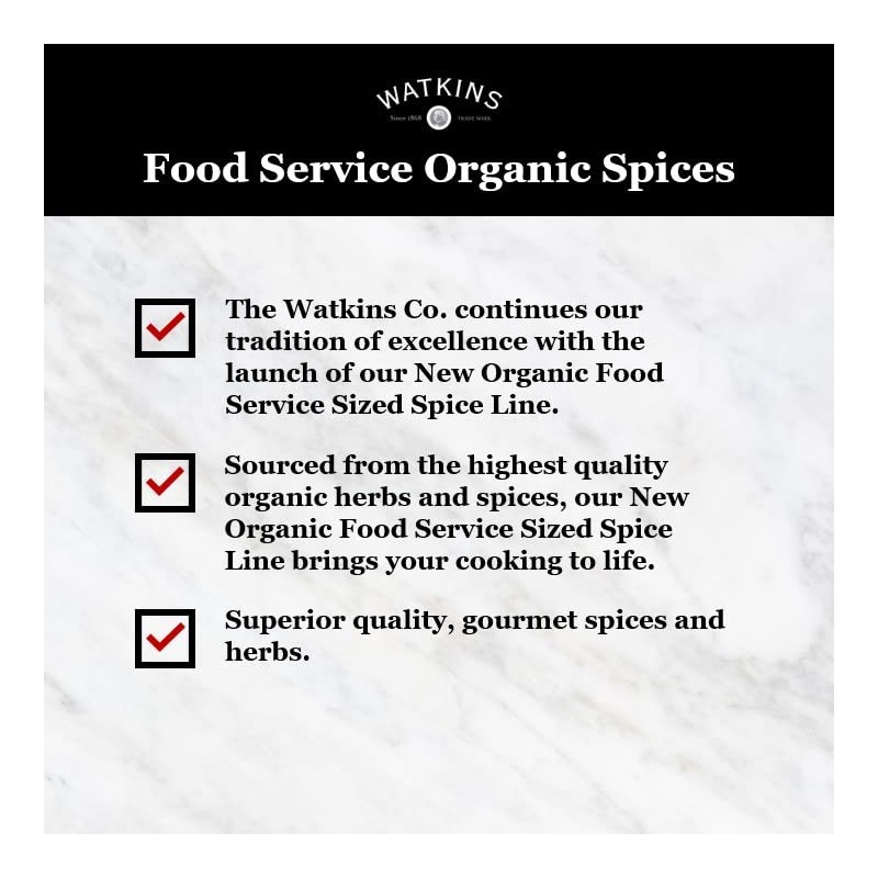 Watkins Gourmet Spice, Organic Garlic Salt, Bulk Food Service Size,
