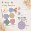 60 Pcs Gold Foil Happy Face Stickers, 2 inch Smiley