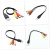 TEHAUX 1Pair Household to Av Cable Set Female Audio Video