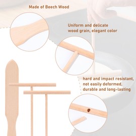 Mayoii 3pcs Crepe Spreader Set Beech Hard Durable Crepe Maker for Kitchen