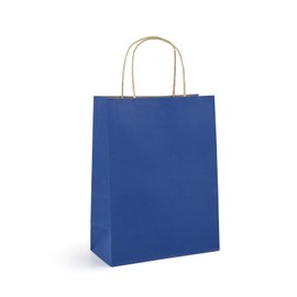 Paper Gift Bags with Handles, 8x4.25x10.5 100Pcs Blue Gift Bags Bulk, Gift Bags Medium Size Kraft Paper Bags, Wedding Gift Bag, Goody Party Favor Bags, Retail Merchandise Bags, Grocery Shopping Bags