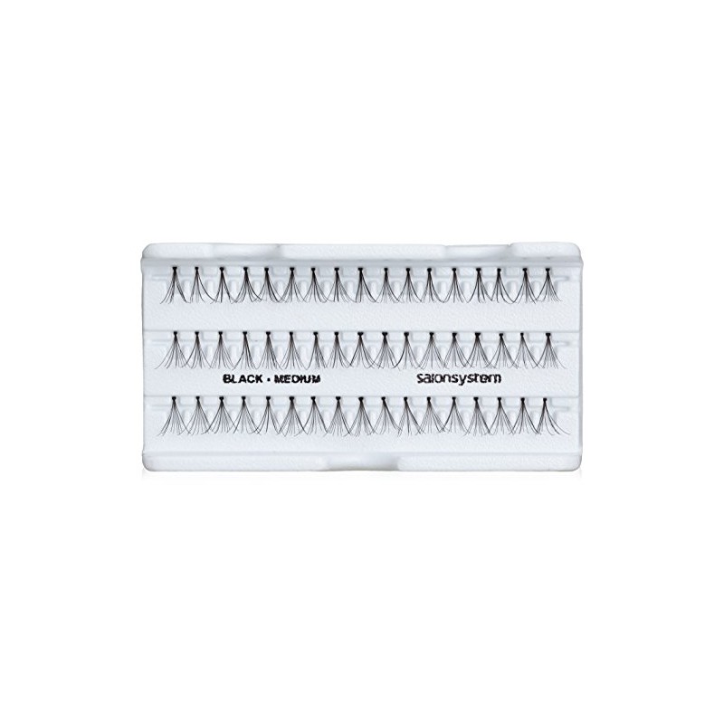 Salon System Individual Natural Apperance Medium Black Lashes