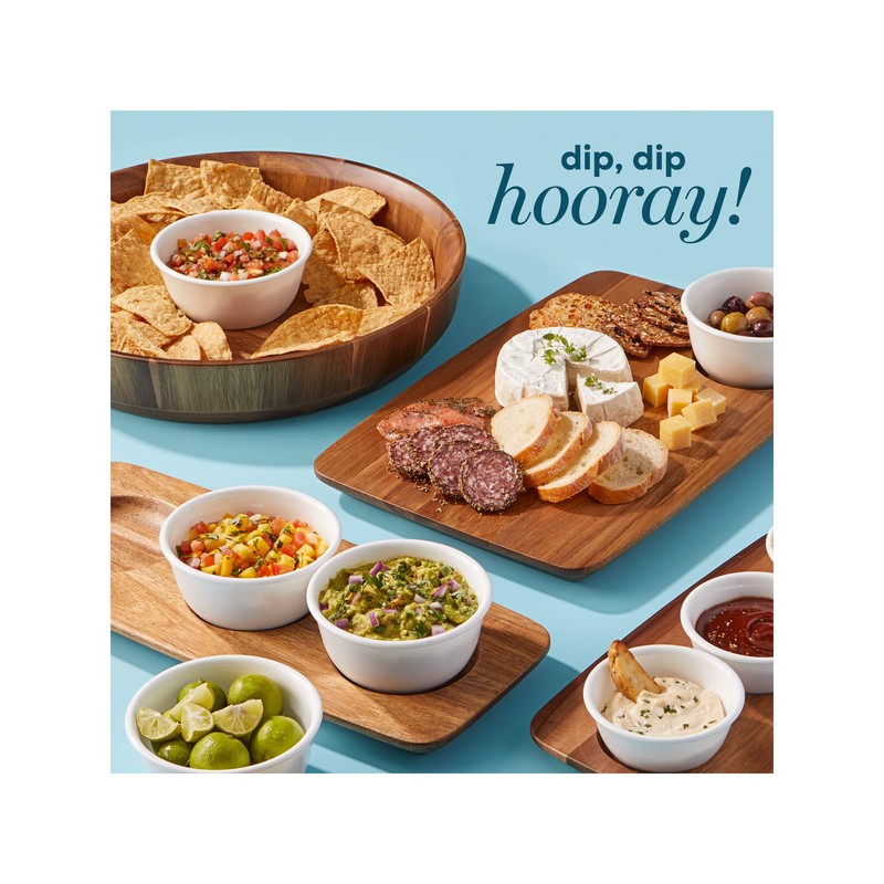 Corelle Vitrelle Coordinates 2-Pc Cheese Board with Bowl Serving Set,Charcuterie